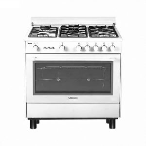 اجاق گاز مدرن مبله فردار 5 شعله استیل طوسی با تایمر سایز 85 و بزرگتر از 85 سانتیمتر برند اسنوا