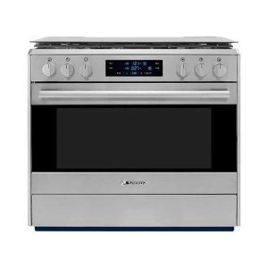 اجاق گاز مدرن مبله فردار 5 شعله استیل طوسی با تایمر سایز 85 و بزرگتر از 85 سانتیمتر برند اسنوا