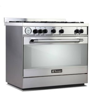 اجاق گاز مدرن مبله فردار 5 شعله استنلس استیل طوسی با ترموکوپل برند تکنوگاز