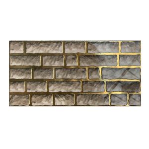 دیوارپوش کاشی بین کابینتی آشپزخانه طرح آجر طوسی قابل شست و شو