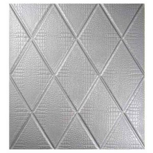 دیوارپوش تایل فومی پشت چسب دار طوسی طرح مدرن برای بین کابینتی آشپزخانه قابل شست و شو