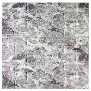 دیوارپوش تایل فومی پشت چسب دار طرح سنگ مرمر طوسی برای بین کابینتی آشپزخانه قابل شست و شو