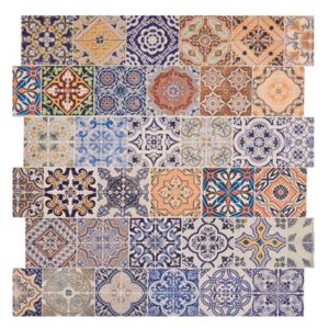 دیوارپوش پلیمری طرح کاشی سنتی بین کابینتی آشپزخانه قابل شست و شو