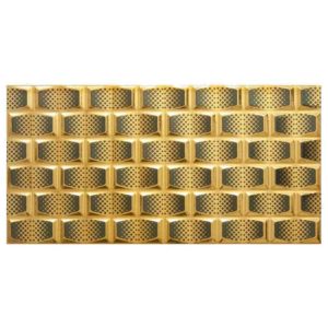 دیوارپوش کاشی بین کابینتی آشپزخانه طرح آجر طلایی قابل شست و شو