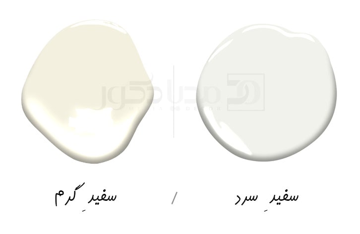 انواع رنگ سفید گرم و سرد