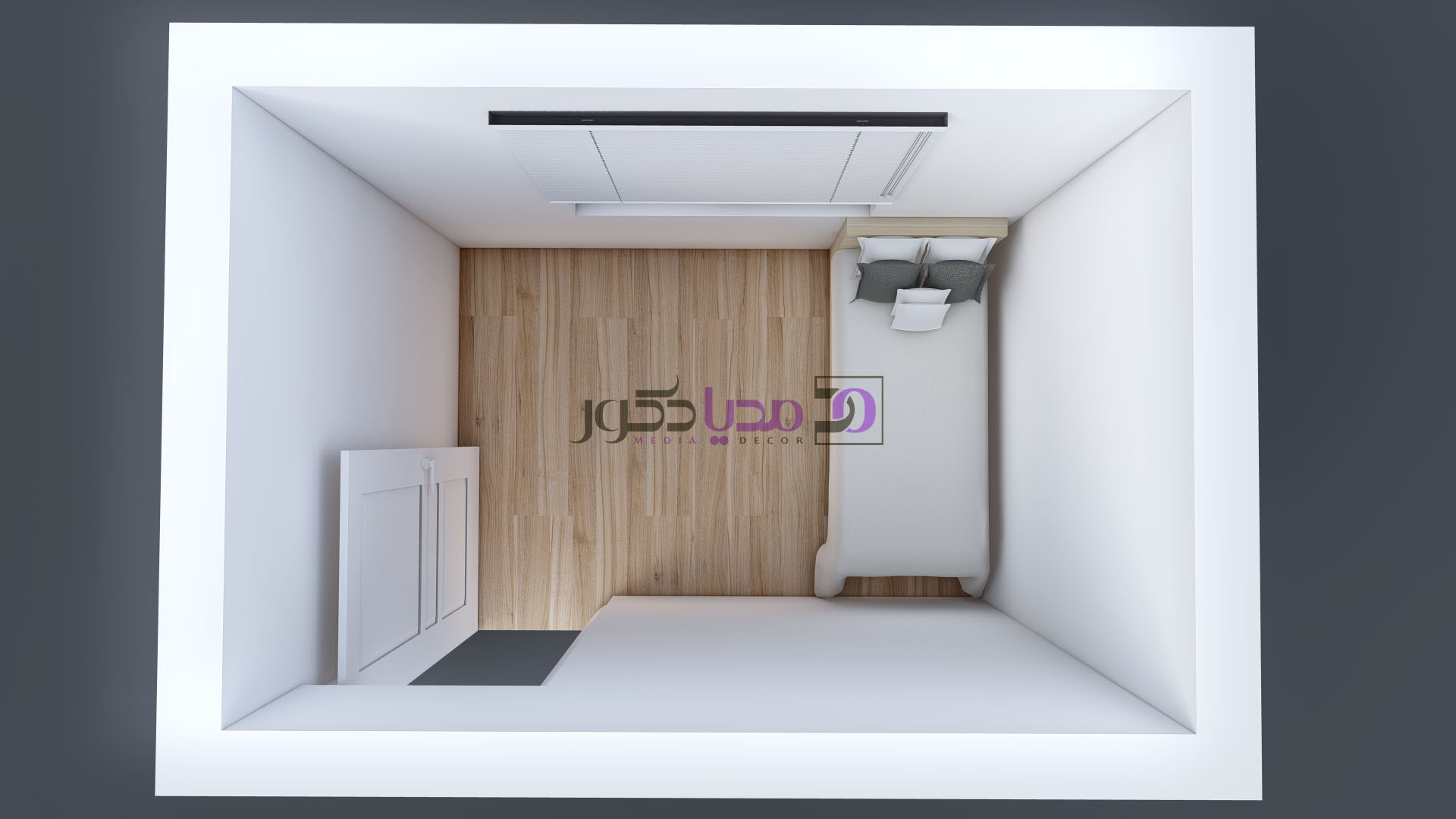 دکوراسیون اتاق خواب 6 متری با تخت نوجوان