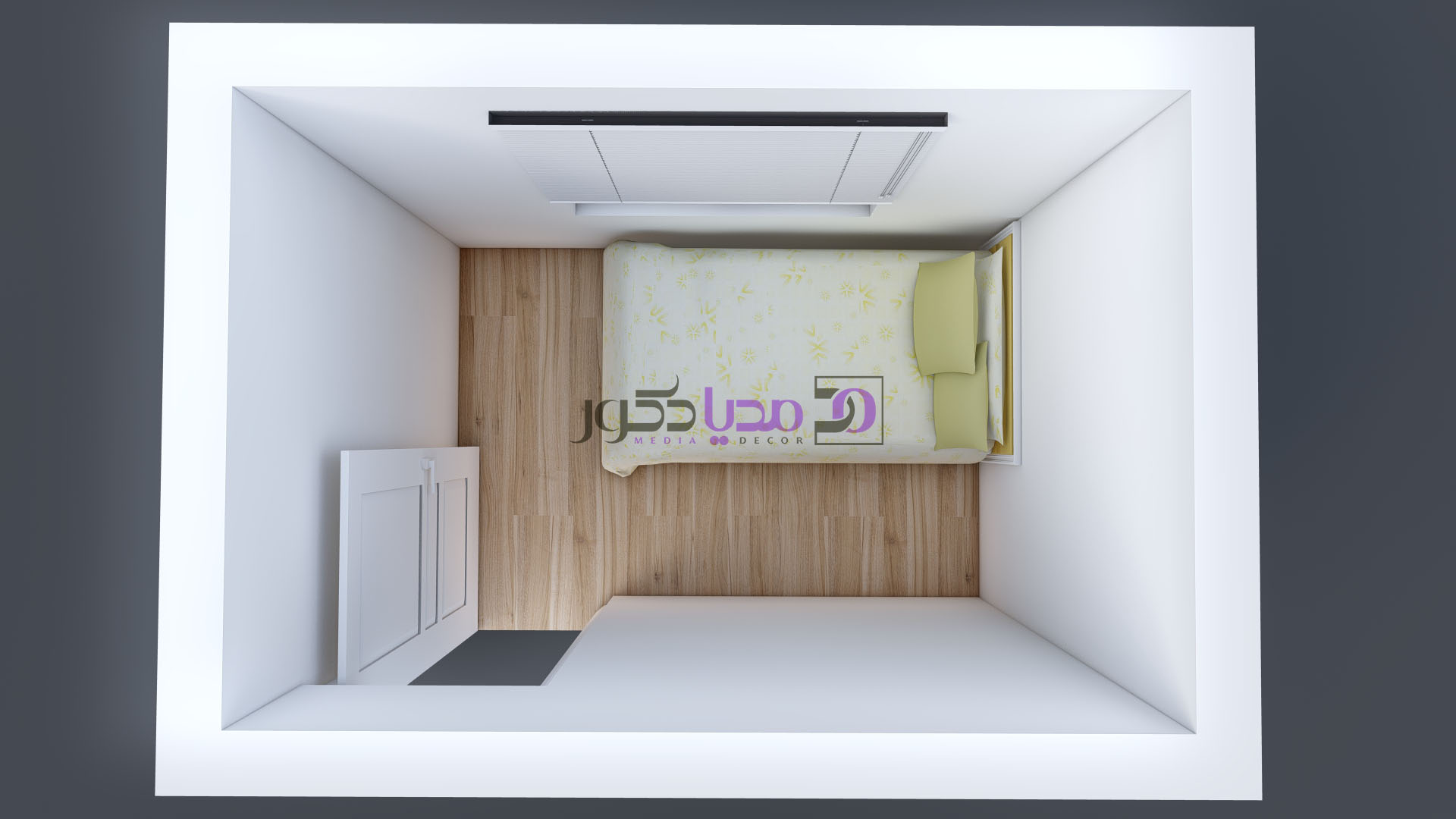 دکوراسیون اتاق خواب 6 متری با تخت یک نفره