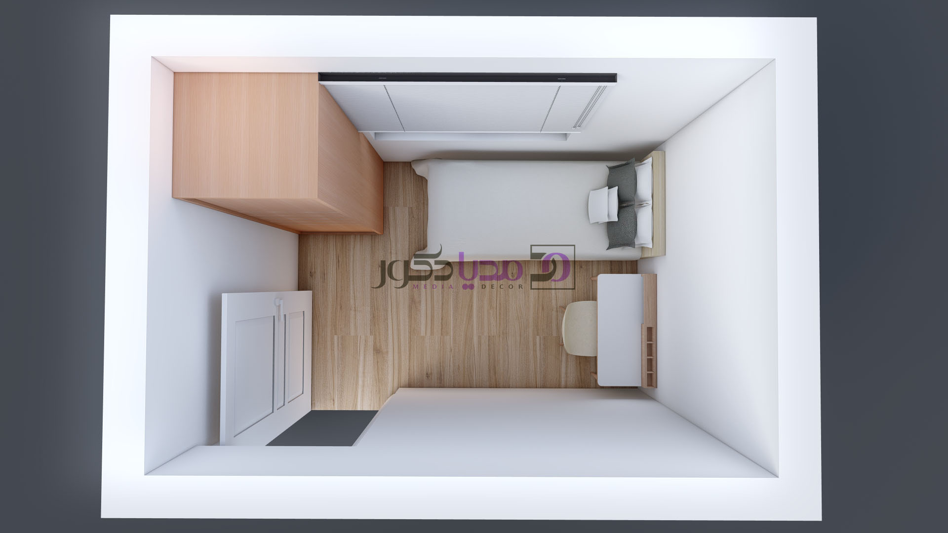 دکوراسیون اتاق خواب 6 متری با چیدمان اصولی