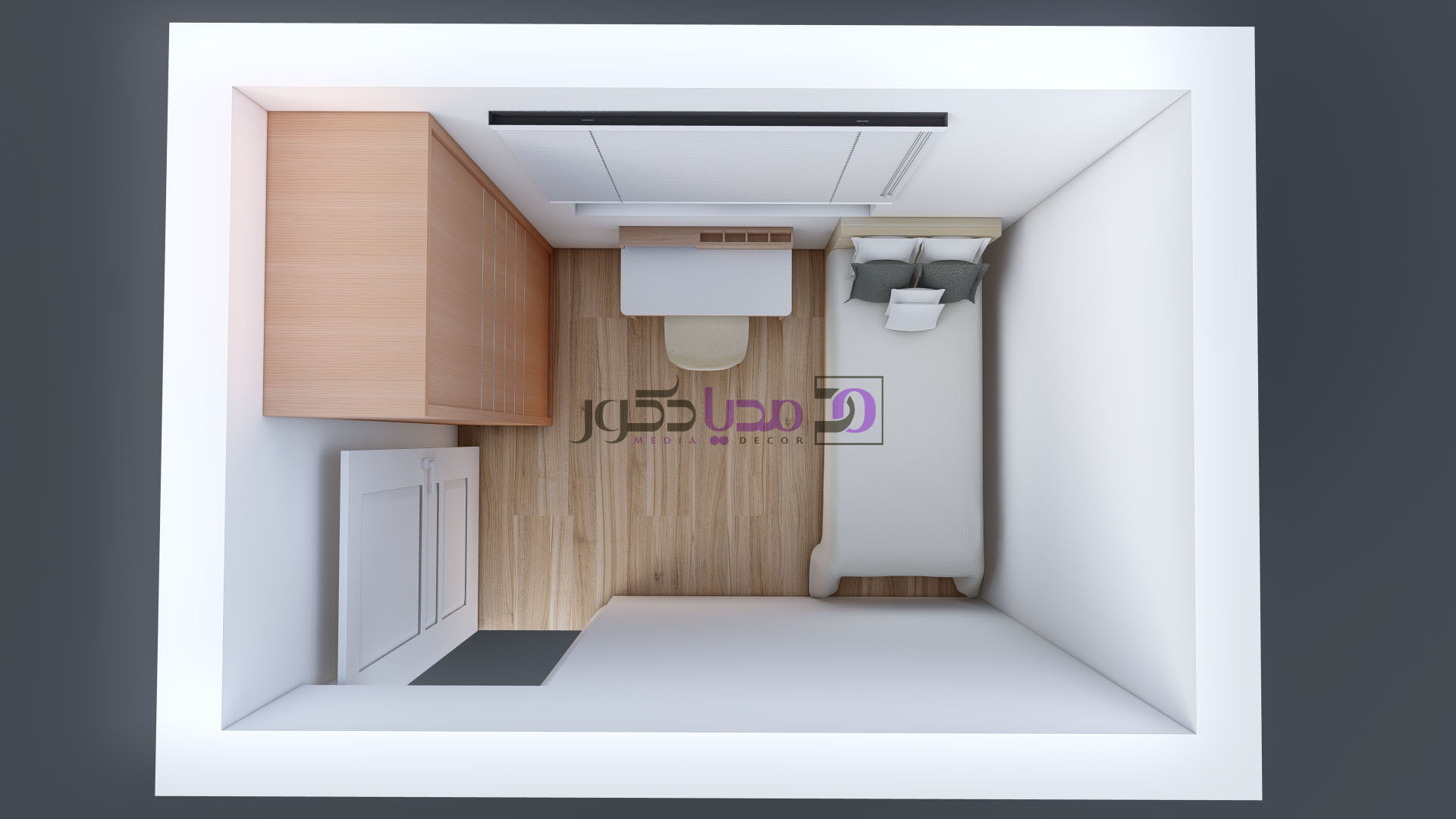 دکوراسیون اتاق خواب 6 متری با چیدمان اصولی