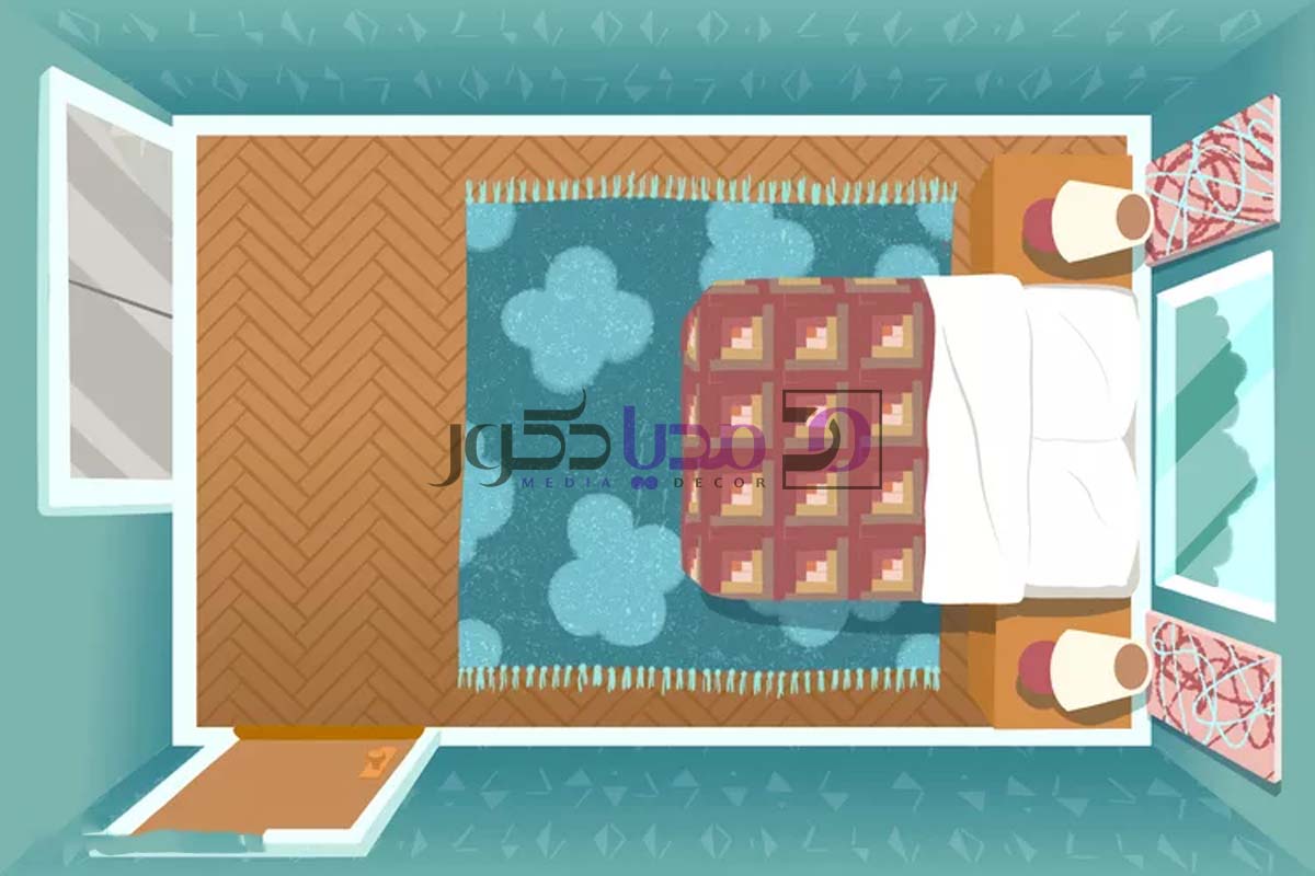 چیدمان اتاق خواب کوچک دو نفره