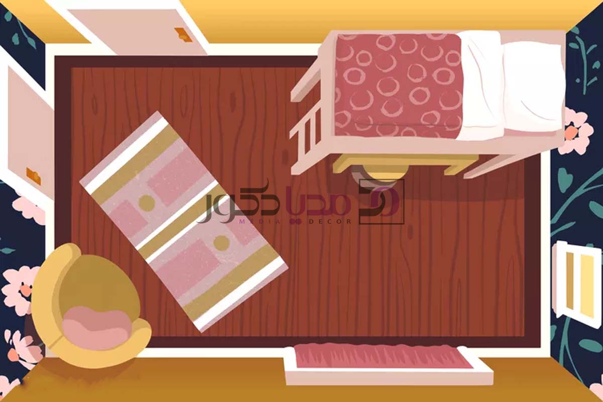 چیدمان اتاق خواب کوچک مشترک کودک با تخت دو طبقه