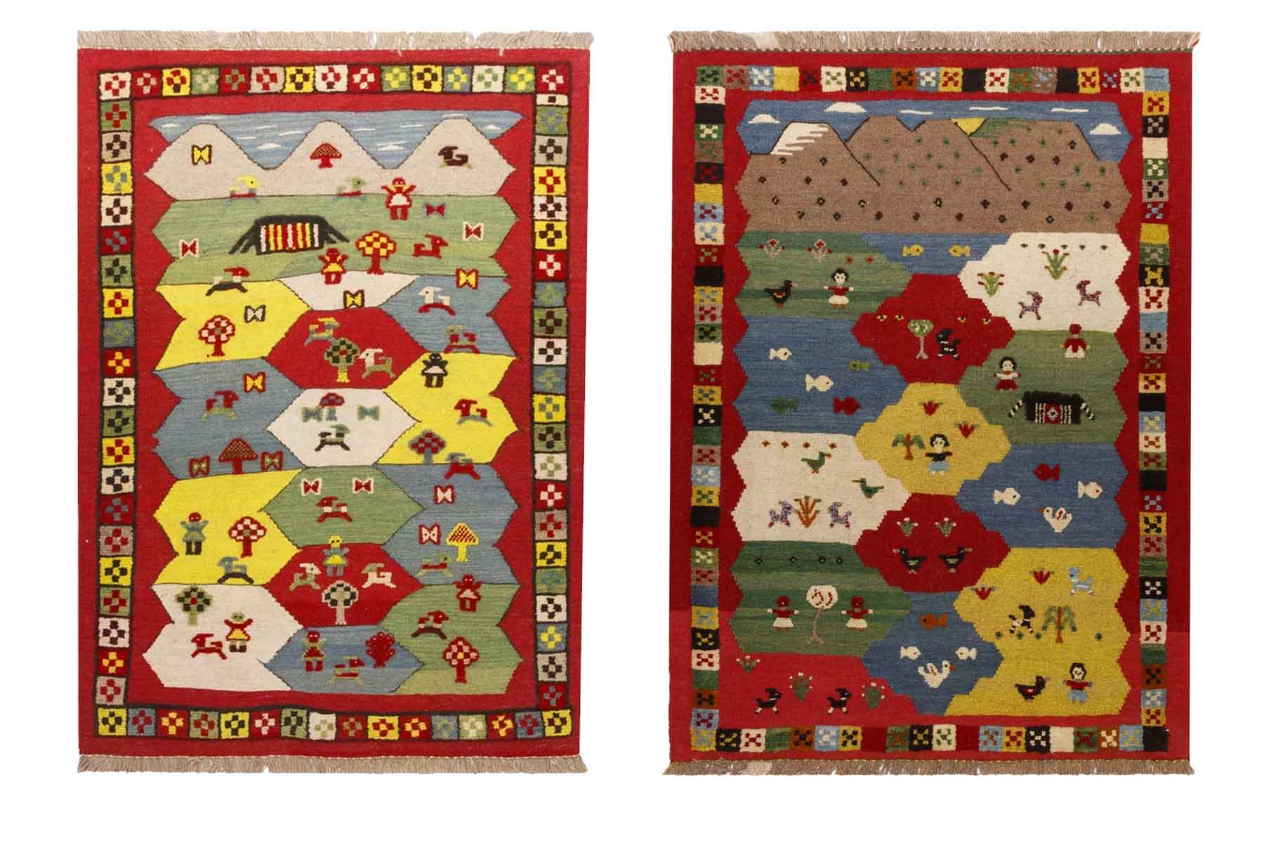 گلیم فرش طرح قشقایی برای اتاق خواب