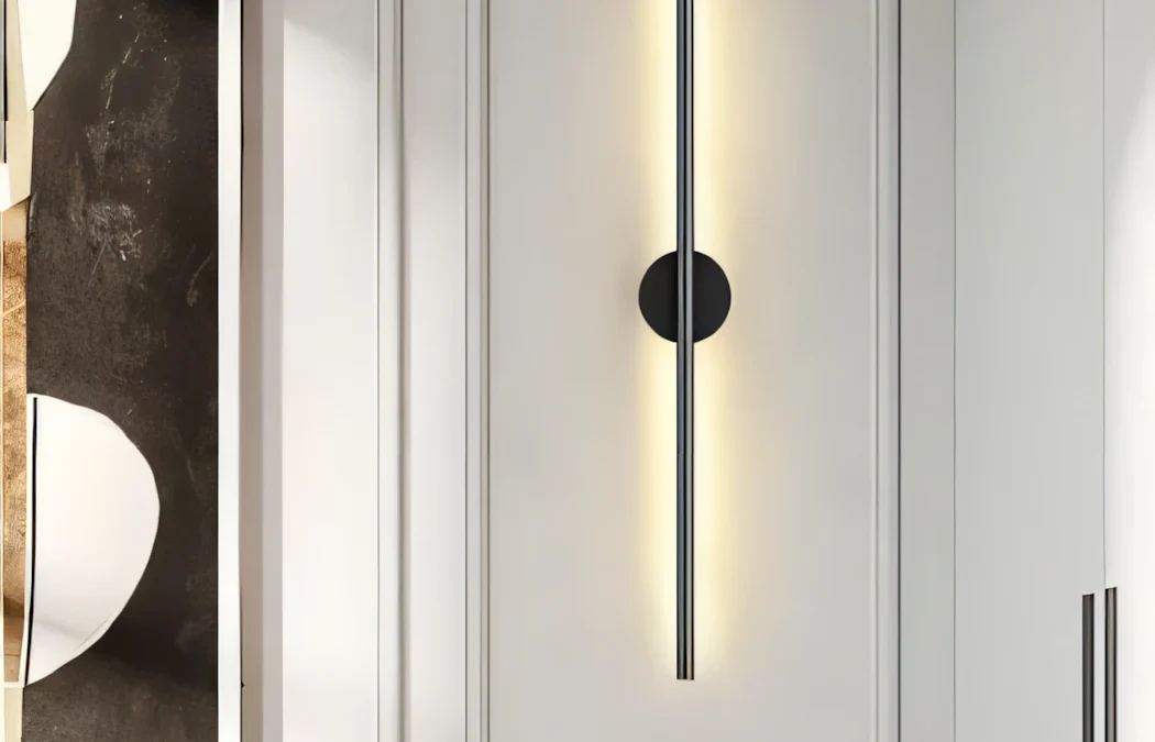 چراغ دیواری خطی مدرن مشکی