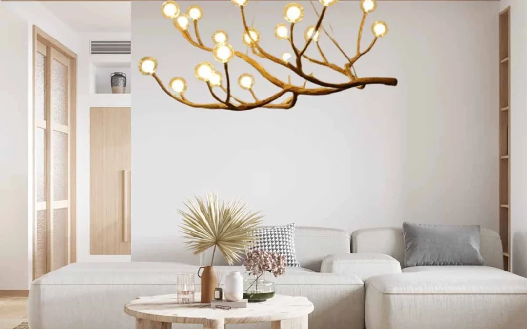 ایده های دکور با لوستر چوبی