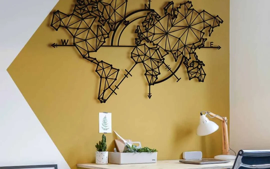 دیوارکوب نقشه جهان چیست