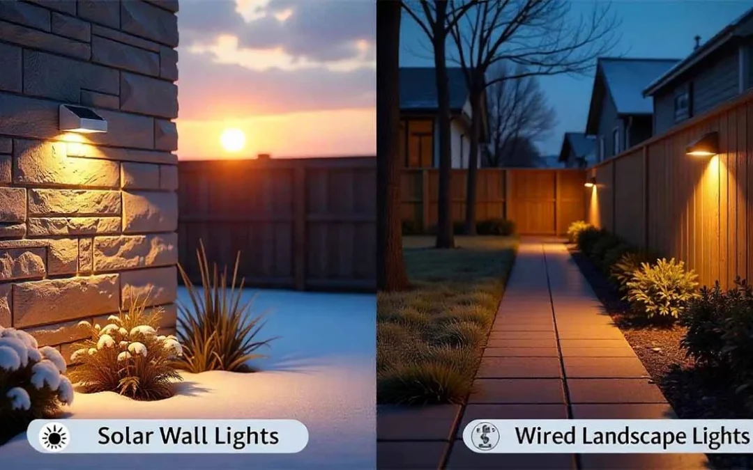 مقایسه چراغ دیواری خورشیدی و. معمولی