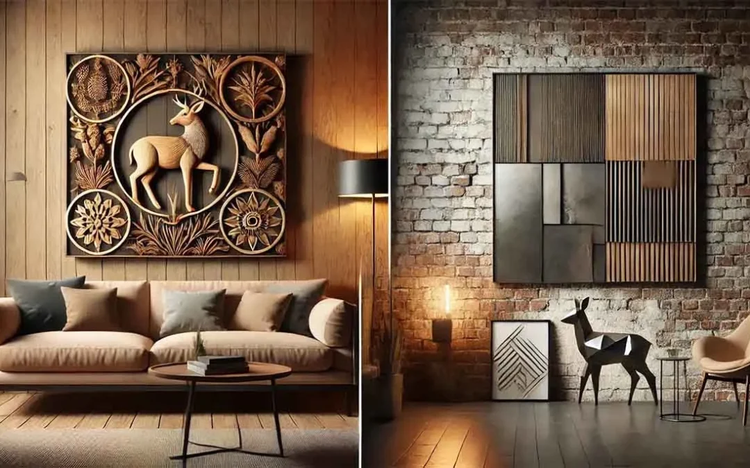 مقایسه دیوارکوب چوبی و فلزی