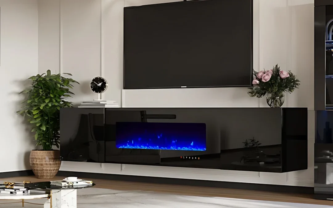 میز تلویزیون شومینه ای