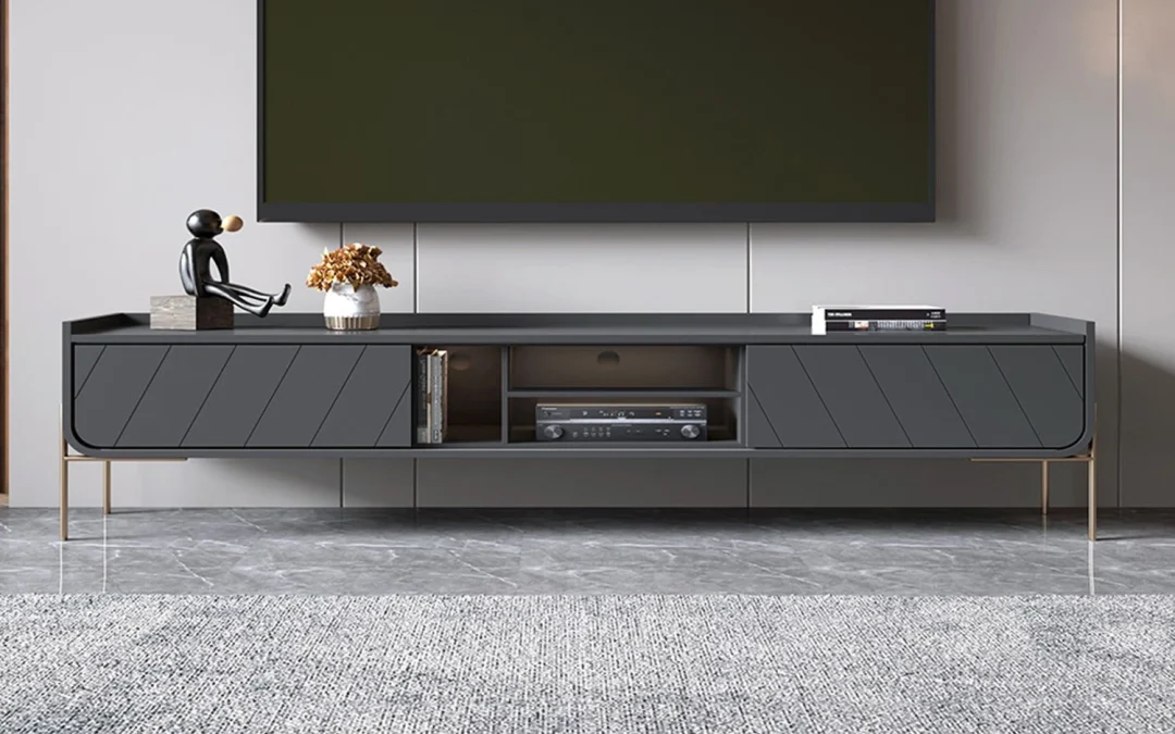 میز تلویزیون طوسی