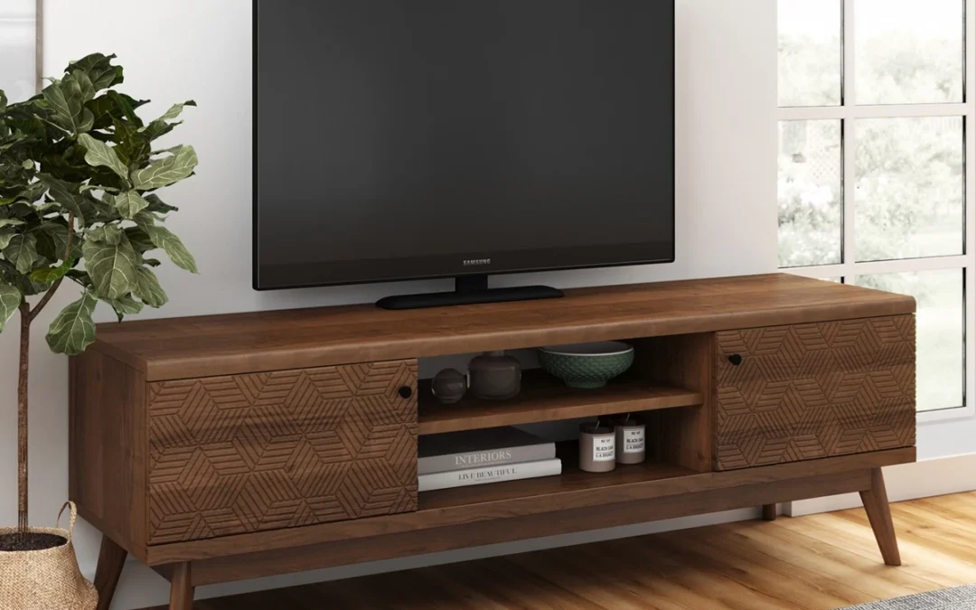 میز تلویزیون قهوه ای