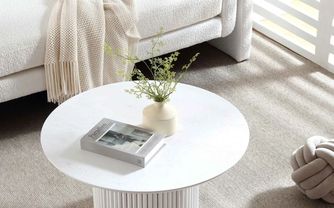 میز جلو مبلی سفید