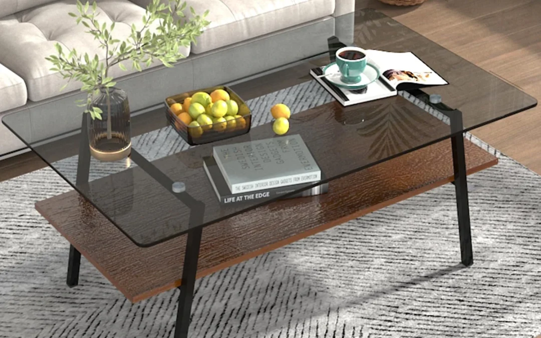 میز جلو مبلی شیشه ای