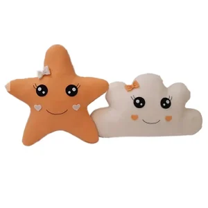 کوسن کودک مدل MK3 طرح ابر و ستاره مجموعه دو عددی