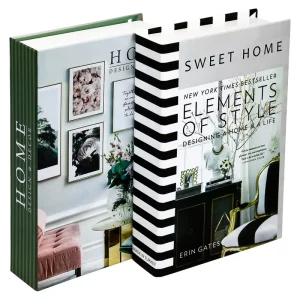 جعبه دکوری مدل کتاب دکوراتیو کد HOME DSGN 201 مجموعه دو عددی