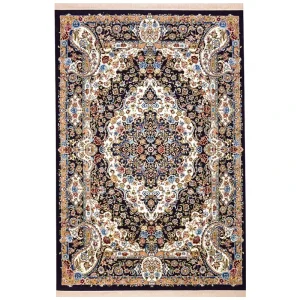 فرش ماشینی سهند کد VF19.DK زمینه سرمه ای