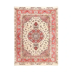 فرش ماشینی زانیس مدل 502 طرح علیا زمینه کرم