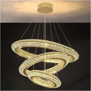 لوستر ام کی ای لایتینگ مدل کریستالی مدرن کد CR-3S