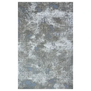 فرش ماشینی ابریشمی پرشین طرح وینتیج کد 90049 زمینه طوسی