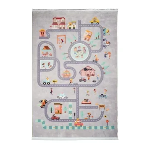 فرش ماشینی محتشم طرح کودک مدل شهروندان کوچک کد 101270