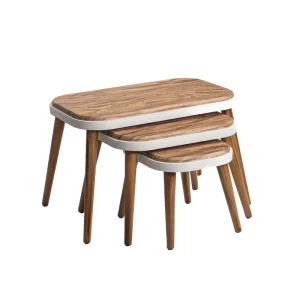 میز عسلی میز مارکت مدل A610 مجموعه 3 عددی