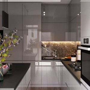 کابینت مدرن طوسی براق