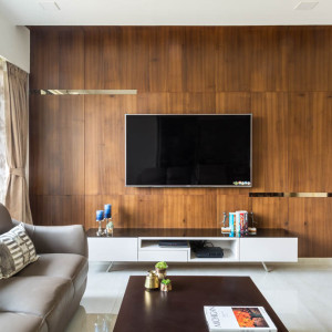 طراحی پشت تلویزیون با چوب