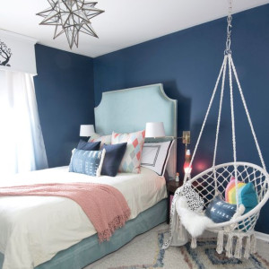 رنگ اتاق خواب دخترانه جوان و بزرگسال آبی