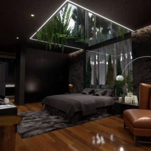 دکوراسیون اتاق خواب مدرن حرفه ای و طراحی آن با رنگ مشکی