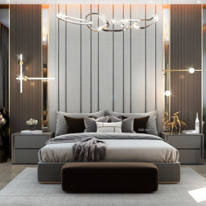 دکوراسیون اتاق خواب مدرن شیک برای اتاق مستر