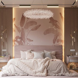 دکوراسیون اتاق خواب مدرن با رنگ روشن