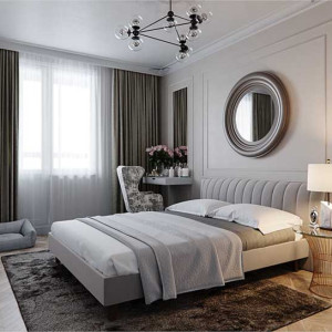 اتاق خواب نئوکلاسیک مدرن طوسی مشکی