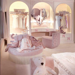 دکوراسیون اتاق خواب دخترانه کودک لاکچری و رویایی