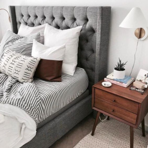 اتاق خواب مهمان شیک با رنگ طوسی