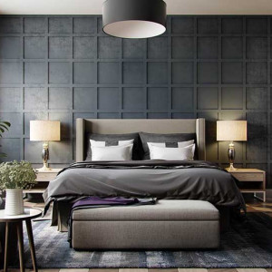 اتاق خواب طوسی و کرم و سفید