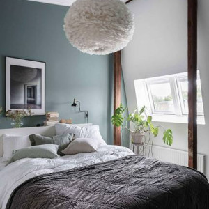 اتاق خواب طوسی و سفید و مشکی