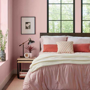 رنگ اتاق خواب صورتی و سفید