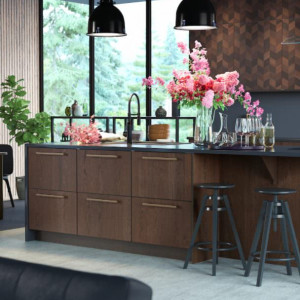 کابینت قهوه ای تیره ام دی اف مات