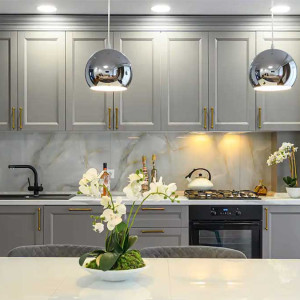 کابینت نئوکلاسیک طوسی ام دی اف مات