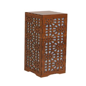 آباژور رومیزی چوب آرا طرح پنجره سنتی مدل A1