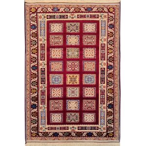 گلیم فرش دستبافت یک متری طرح خشتی کد AA319